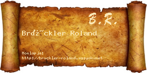 Brückler Roland névjegykártya